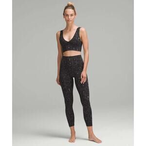 Lululemon Align High-Rise Pant 25" Spray Leopard Black Multi Women's Size 2
